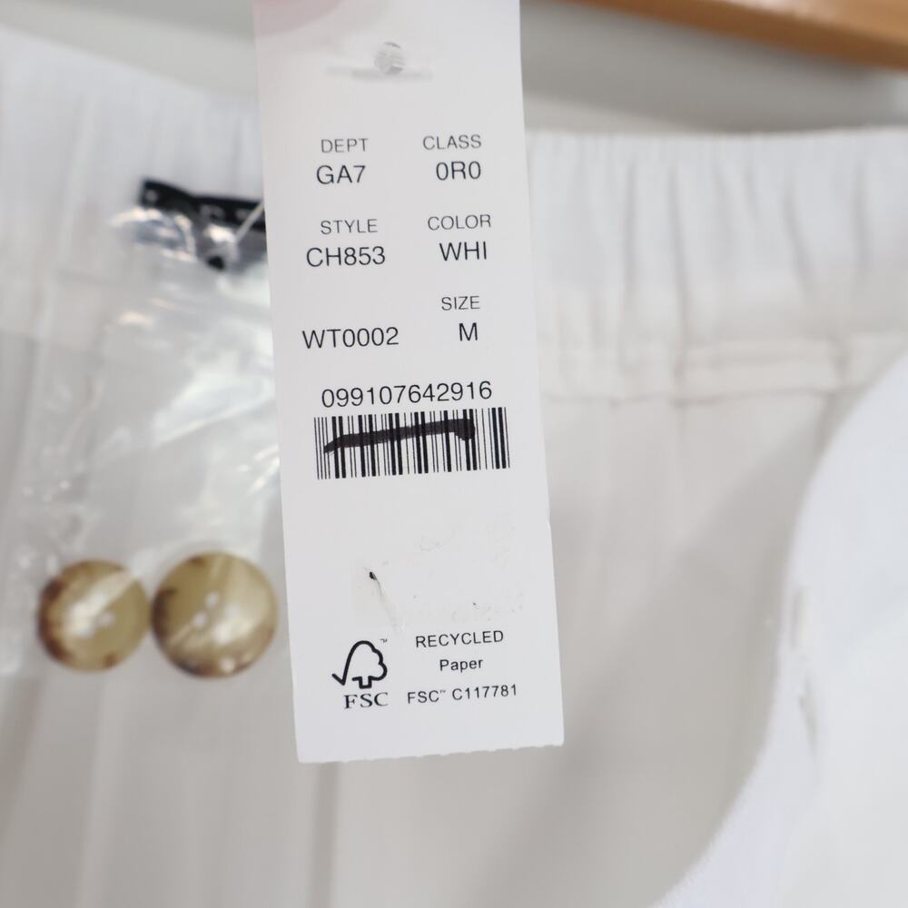 NWT J.Crew Harbor Pant Wide-Leg Lined In 100% Linen White Size Medium - Picture 9 of 9